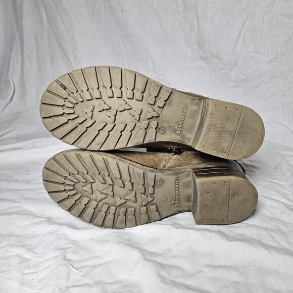 DROMEDARIS Leather Suede Green Ankle Boot Bootie Size 37 - Picture 7 of 7